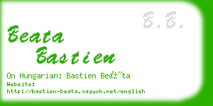 beata bastien business card